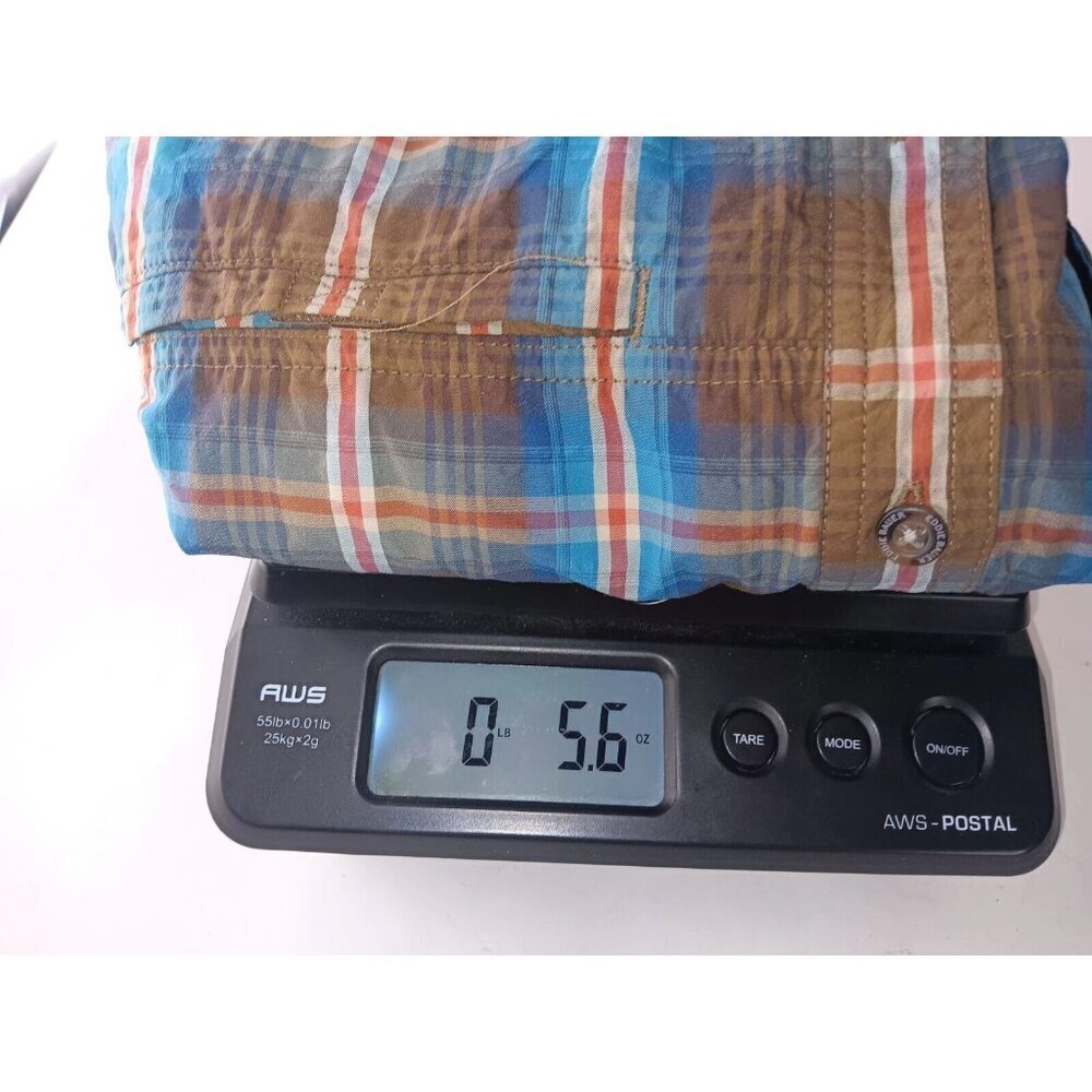 Eddie Bauer Mens Shirt Brown Blue Plaid Mesh Lined Button Down Workwear Size M - Picture 11 of 12